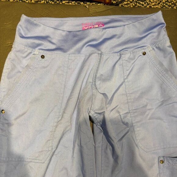 Healing Hands Purple Label Yoga Scrub Pants – XS Petite, Light Blue, NWOT - Picture 3 of 5